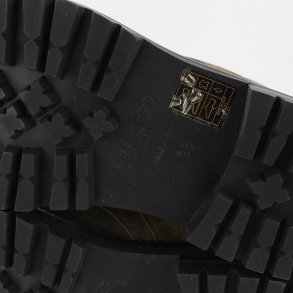 NEW JIMMY CHOO Suede Pom-Pom Booties - Picture 15 of 16